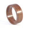 Brown colour aged oak wood ring - right side
