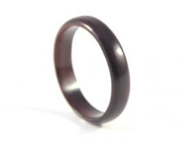 Ebony wooden ring, thin - right side