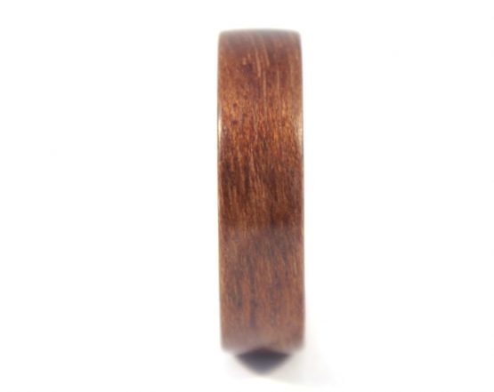 European walnut wooden ring - front