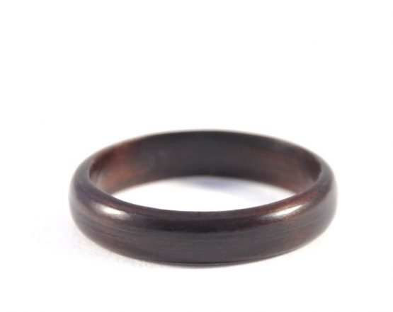 Ebony wooden ring, thin - lying flat