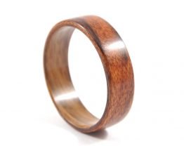 Brazilian rosewood, palisander wooden ring- side right