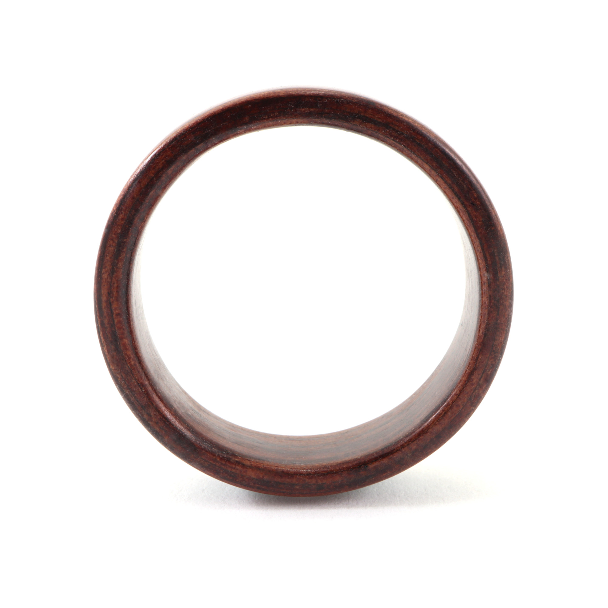 Jarrah and Malachite Ring - interior profile view