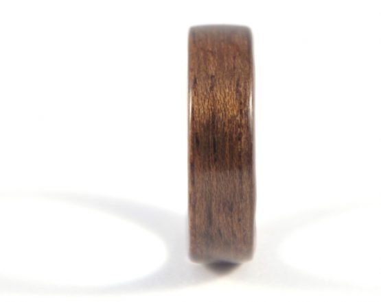 Queensland walnut wood ring - left side