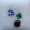 green and red garnet tanzanite
