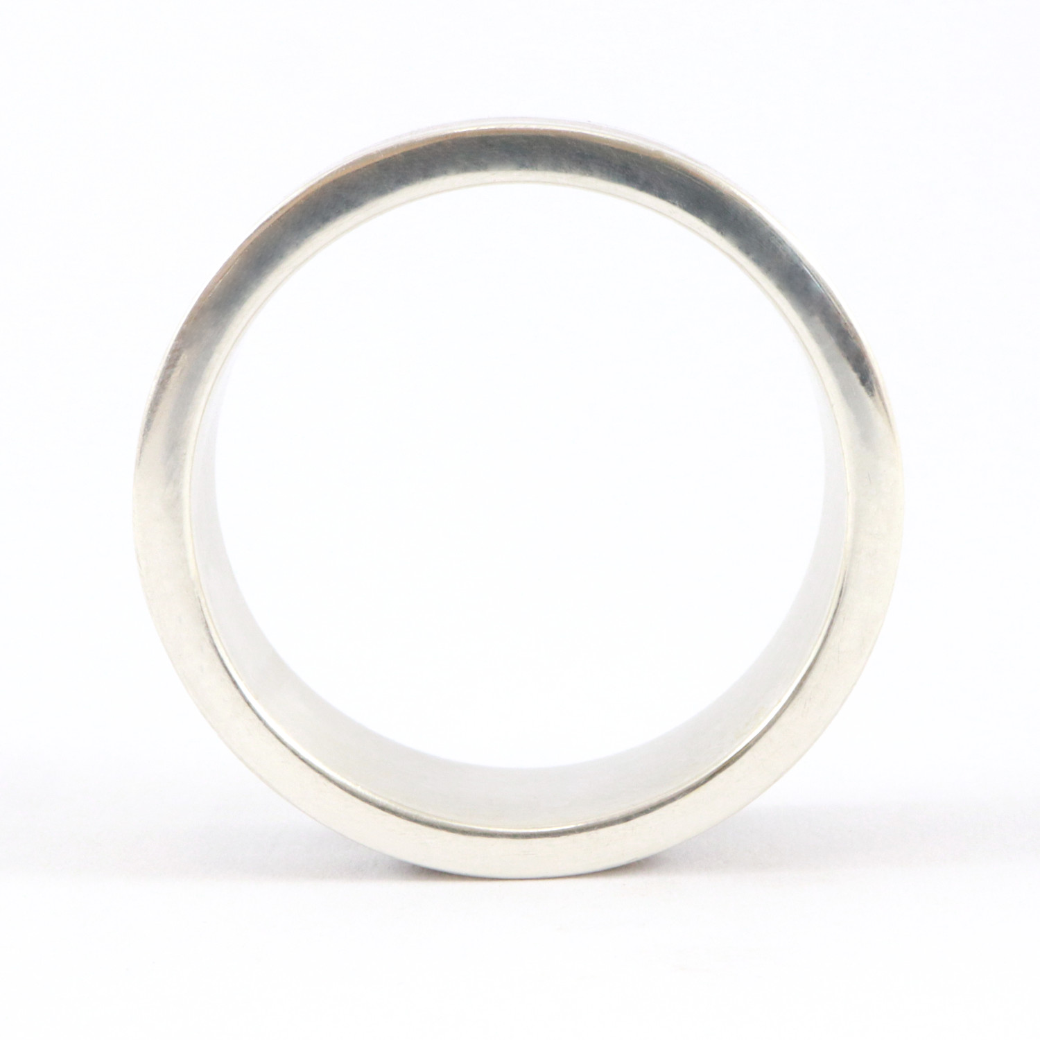 Heritage Fusion Wedding Ring - silver interior flat surface