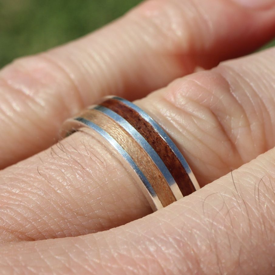 Heritage Fusion Wedding Ring - worn on hand detail